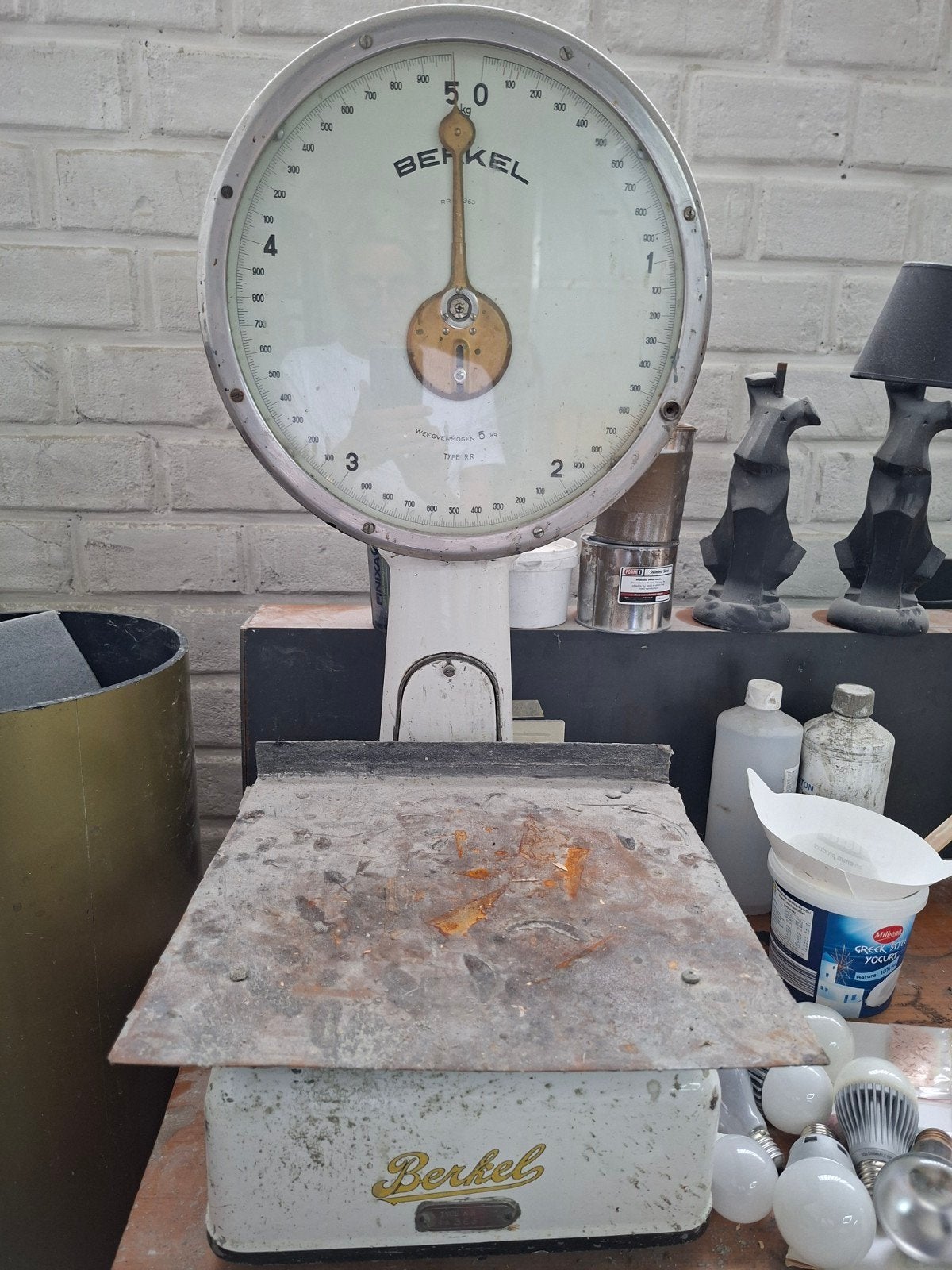 Berkel weegschaal, Ophalen, Winkelweegschaal, 500 gram of grover, Gebruikt