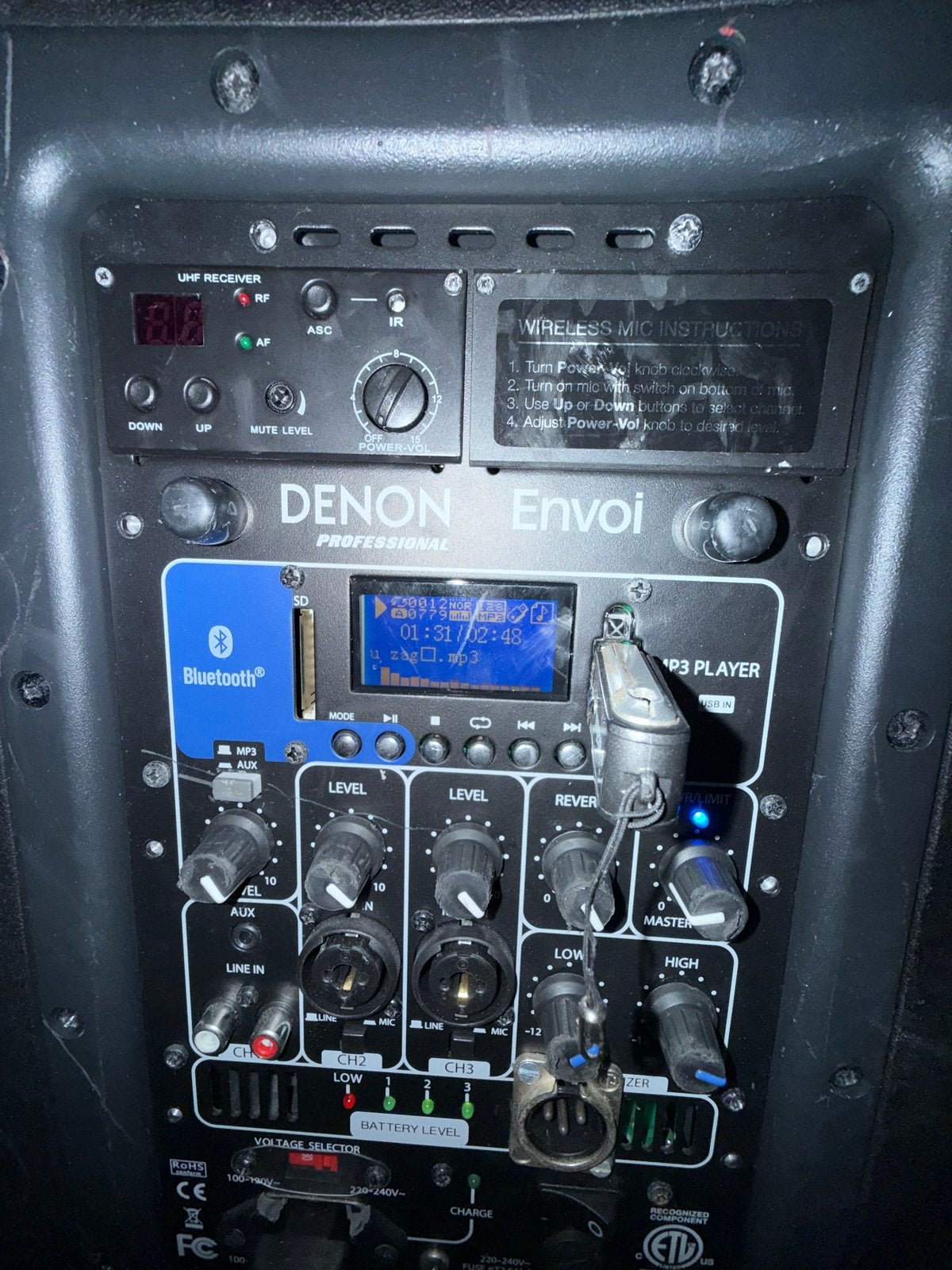 Denon Envoi Draagbare PA Systeem met Bluetooth, Ophalen of Verzenden, Gebruikt, Minder dan 500 watt, P.A.