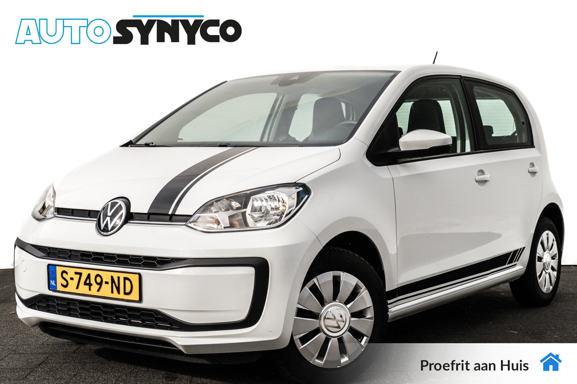 Volkswagen up! 1.0 5 Drs. | 24.625 Km | Org NL | Lane Assist, Auto's, Stof, Gebruikt, Met garantie (alle), 4 stoelen