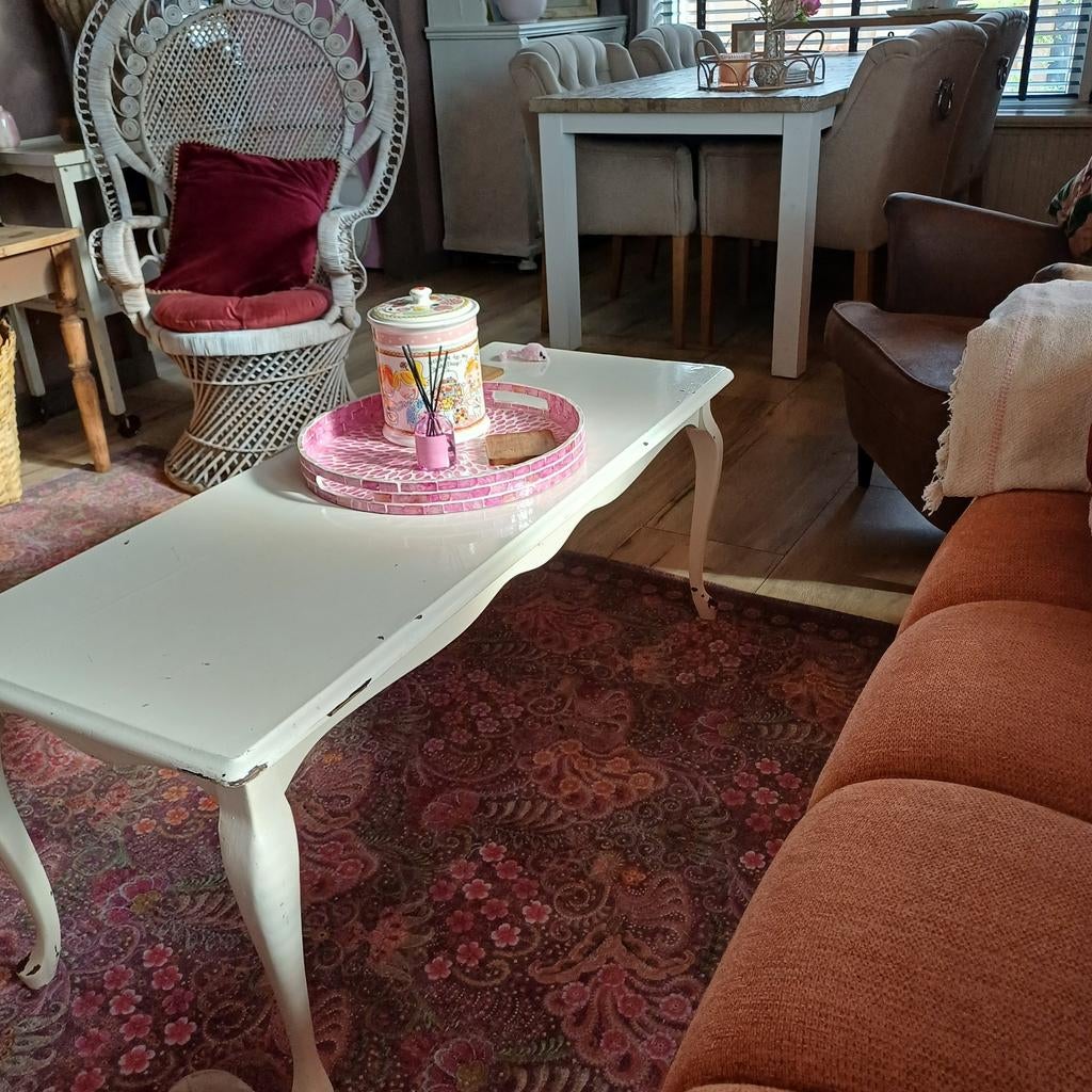 Brocante Queen Ann tafel salontafel brocant Frans, Ophalen of Verzenden