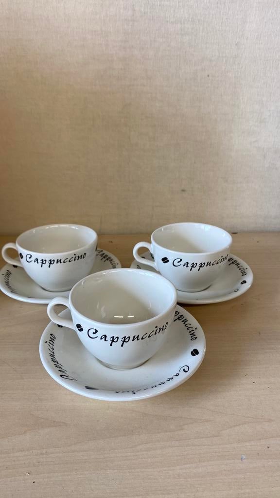 Cappuccino kop en schotels, Ophalen of Verzenden, Nieuw