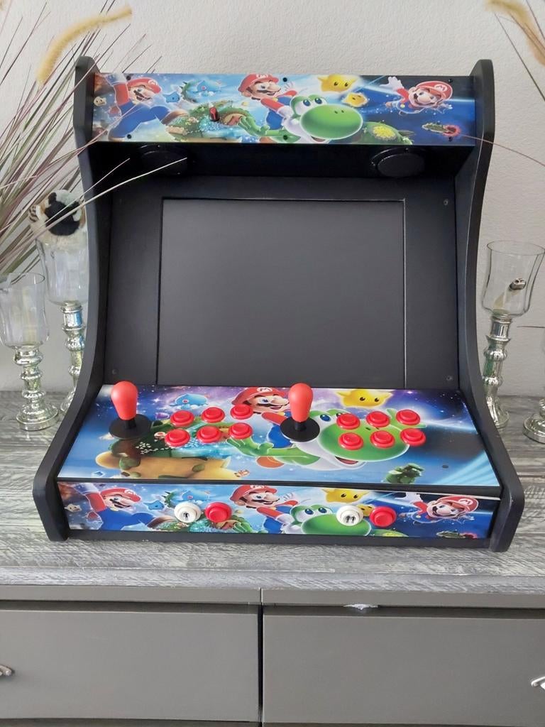 Super Mario Bartop Arcade Kast met Groot Wide Screen Scherm, Ophalen, Overige merken, Gebruikt