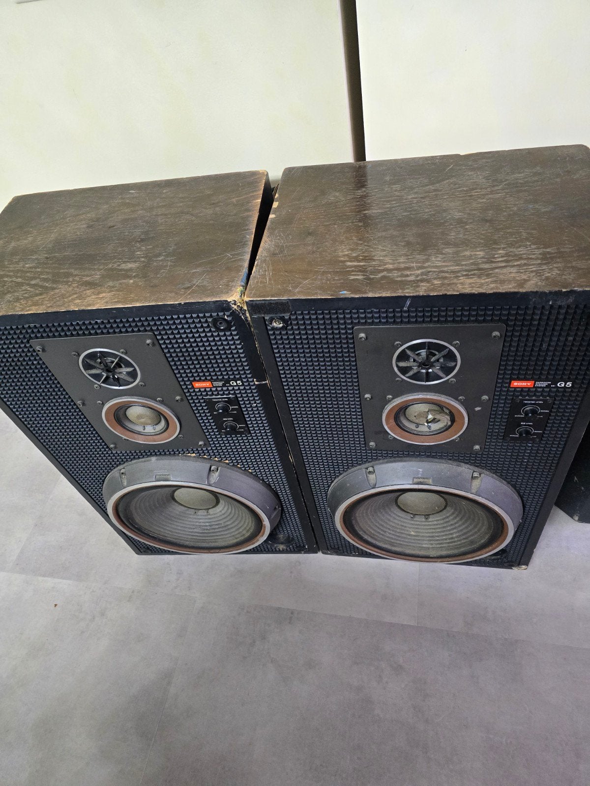 Sony SS-G5 Speakers - Goed werkend, Stereo speakers, Gebruikt, Ophalen of Verzenden, 60 tot 120 watt