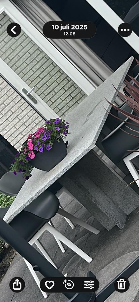 Tuin tafel marmer, Tuin en Terras, Ophalen, Zo goed als nieuw, Rechthoekig, Overige materialen