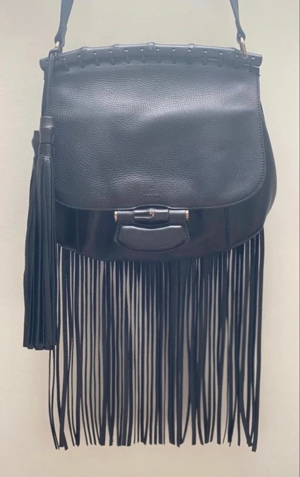 Gucci Bamboo Nouveau tas Nouveau bag, Ophalen, Zo goed als nieuw, Zwart, Schoudertasje