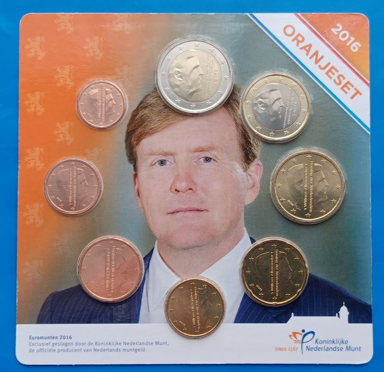 Oranjeset 2016 Euromunten Nederland kleurt oranje, Verzenden, Koningin Beatrix, Euro's, Setje