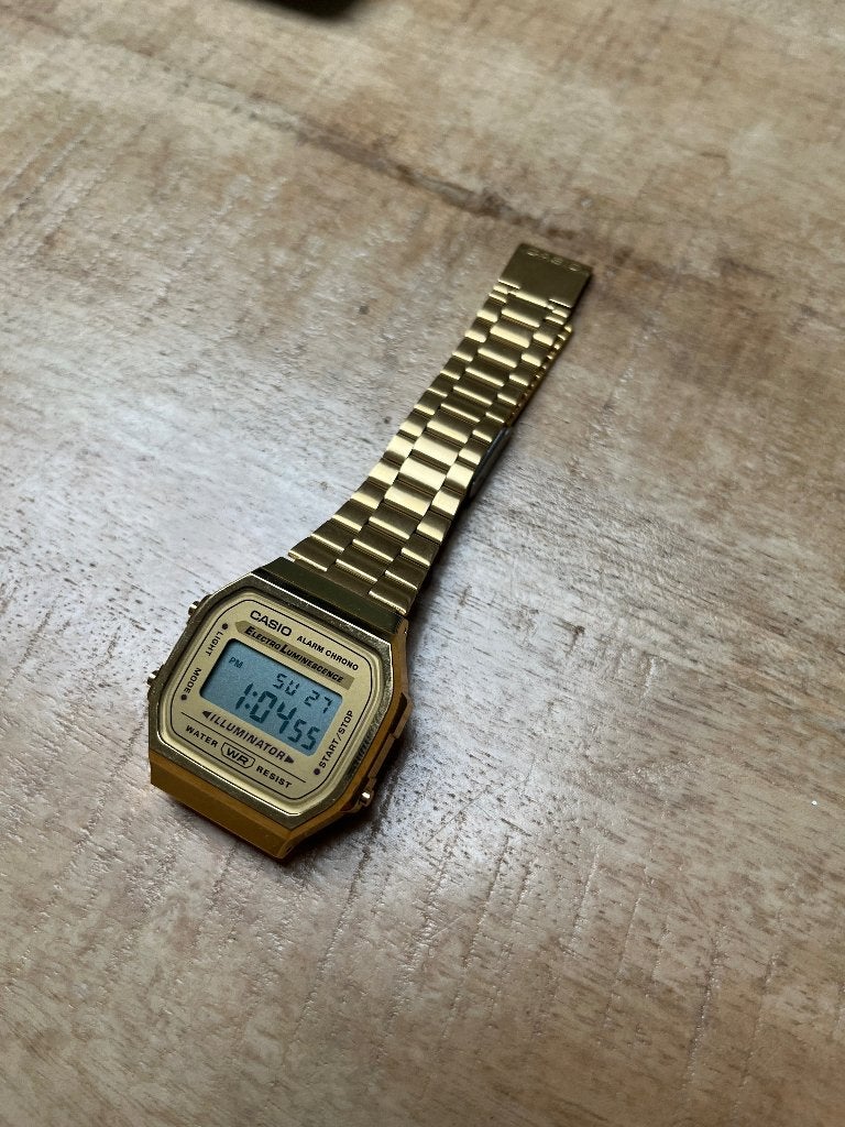 Casio iconic horloge vintage goud, Ophalen, Casio, Polshorloge, Nieuw
