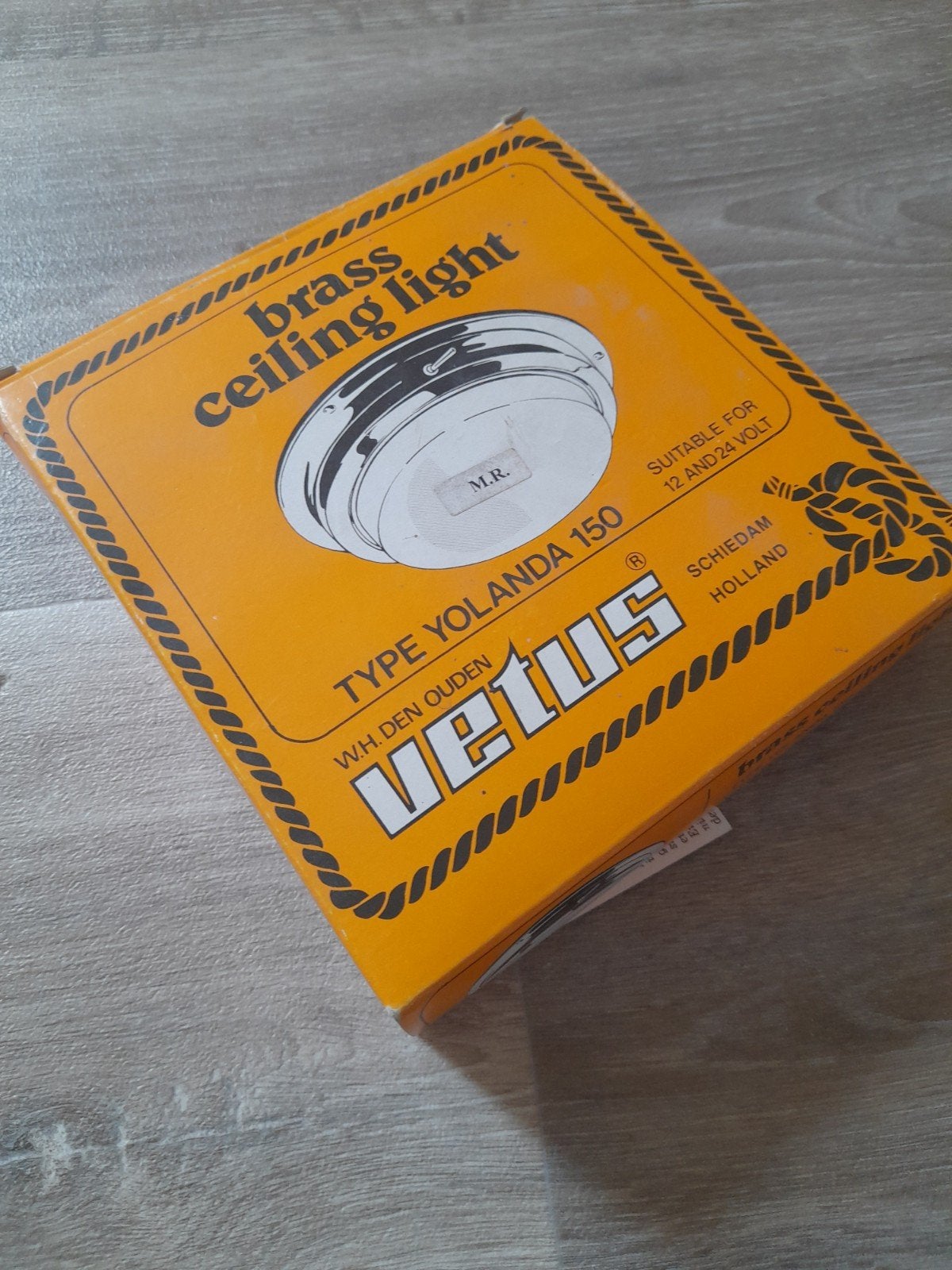 Vetus Yolanda 150 messing plafondlamp 12/24V, Watersport en Boten, Ophalen, Nieuw