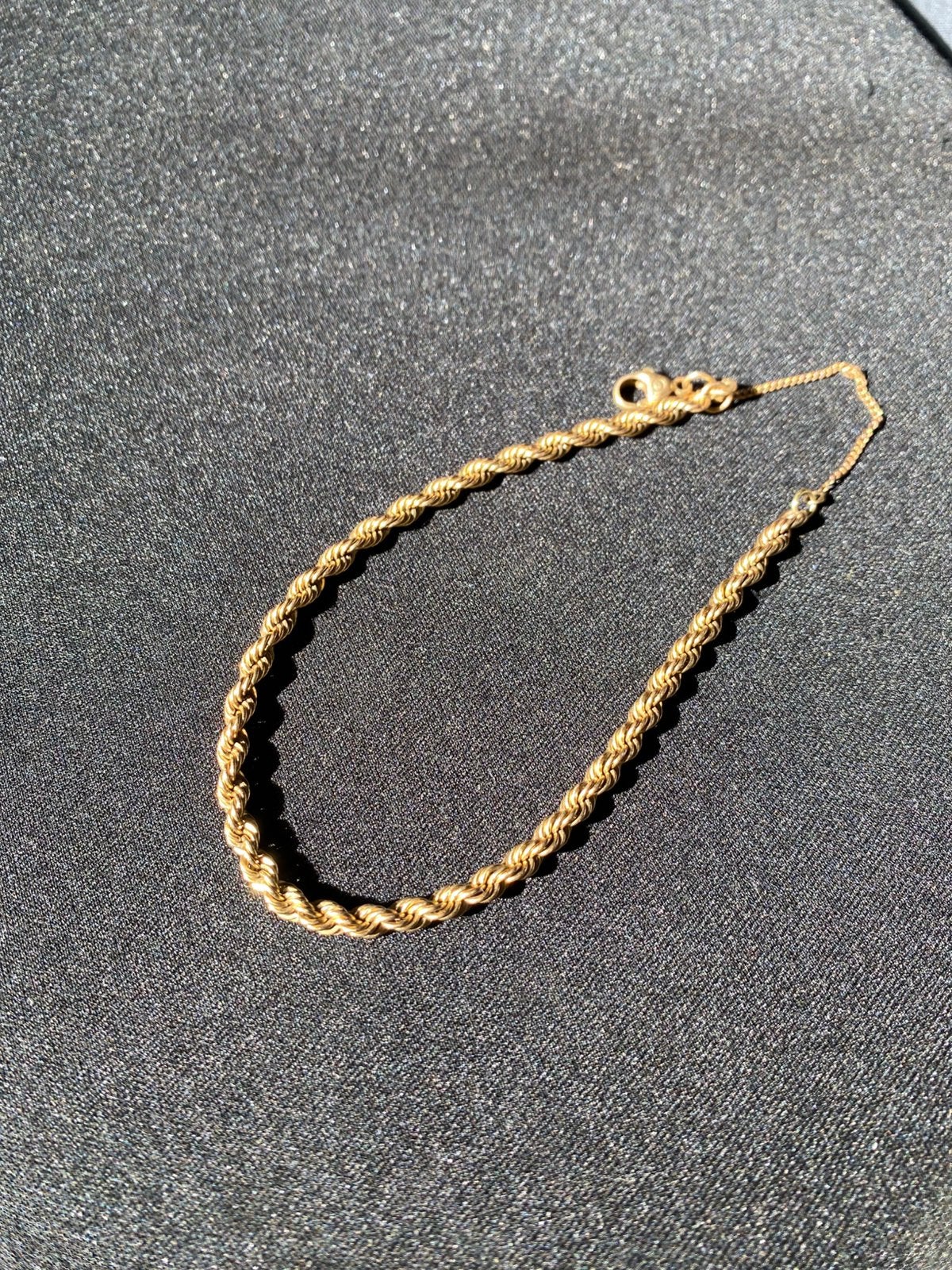 Gouden rope armband, Ophalen of Verzenden, Nieuw, Goud