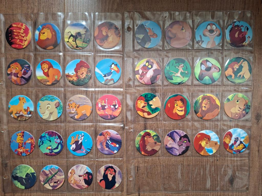 Lion king, leeuwekoning flippo's, caps  1t/m36, Ophalen of Verzenden, Losse flippo's