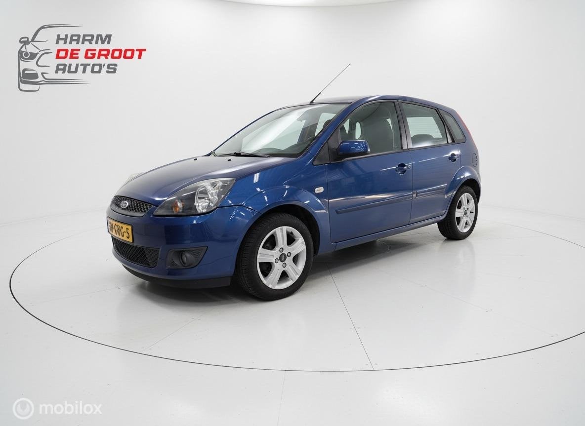 Ford Fiesta 1.4-16V Futura XL/Airco/Eerste eigenaar/Nap!, Voorwielaandrijving, 4 cilinders, Blauw, Origineel Nederlands