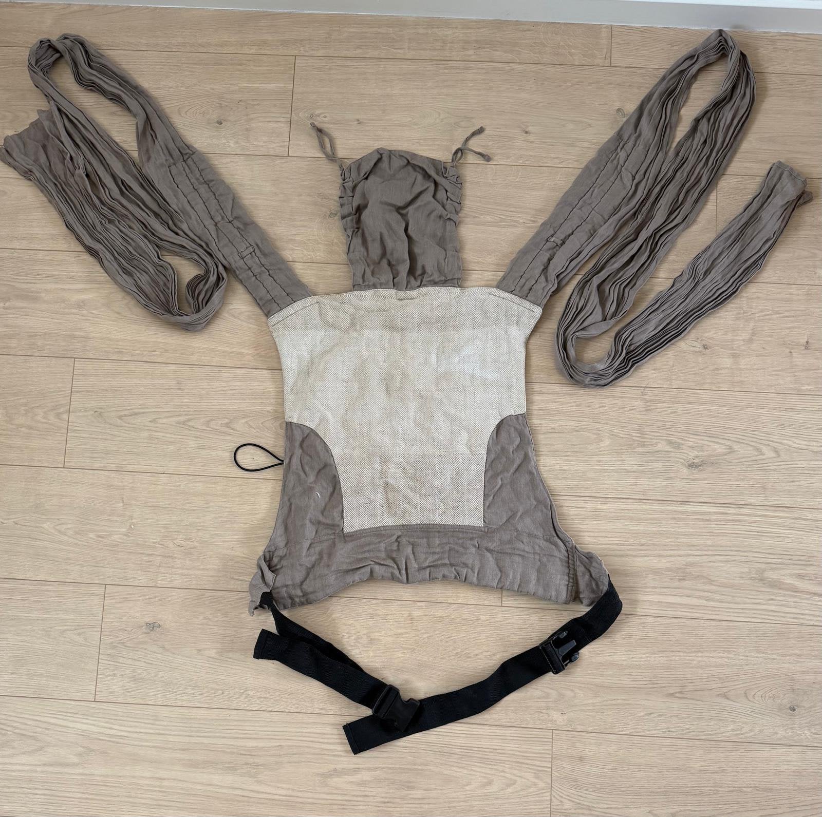 Linnen draagzak/doek Zarpar Bebé half buckle (kleur Earth), Overige merken, Draagdoek, Buik of Rug, Ophalen of Verzenden
