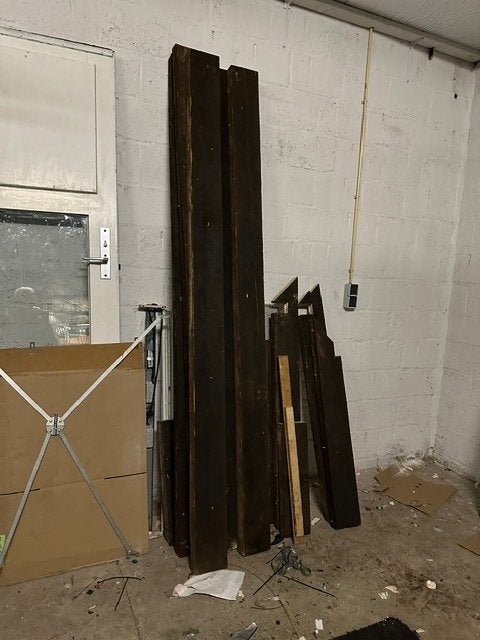 houten balken, Ophalen, Gebruikt, 200 tot 250 cm, 50 mm of meer