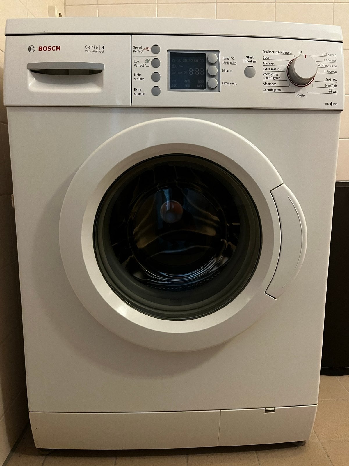 Bosch WAE284M3NL Serie 4 VarioPerfect Wasmachine, Witgoed en Apparatuur, Wasmachines, Ophalen, Gebruikt, Voorlader, Kort programma