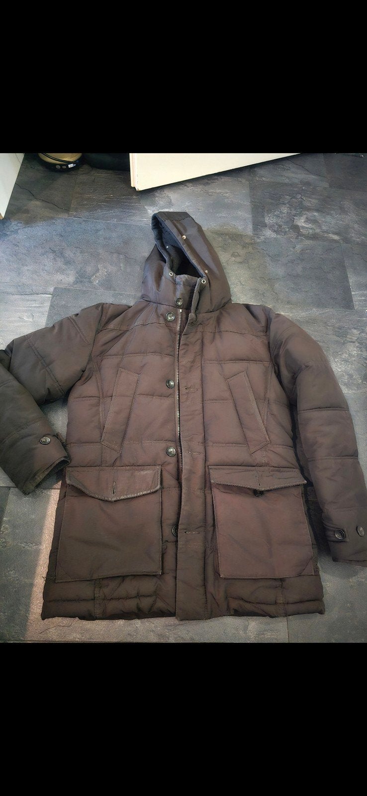 heren jas (zara) maat L, Kleding | Heren, Jassen | Winter, Ophalen of Verzenden, Zo goed als nieuw, Zwart