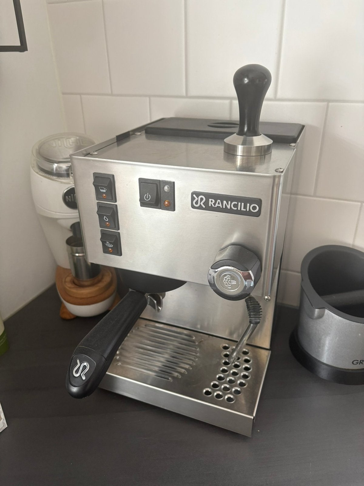 Rancilio Silvia V4 espressomachine, Gebruikt, Koffiemachine, Gemalen koffie, Ophalen of Verzenden