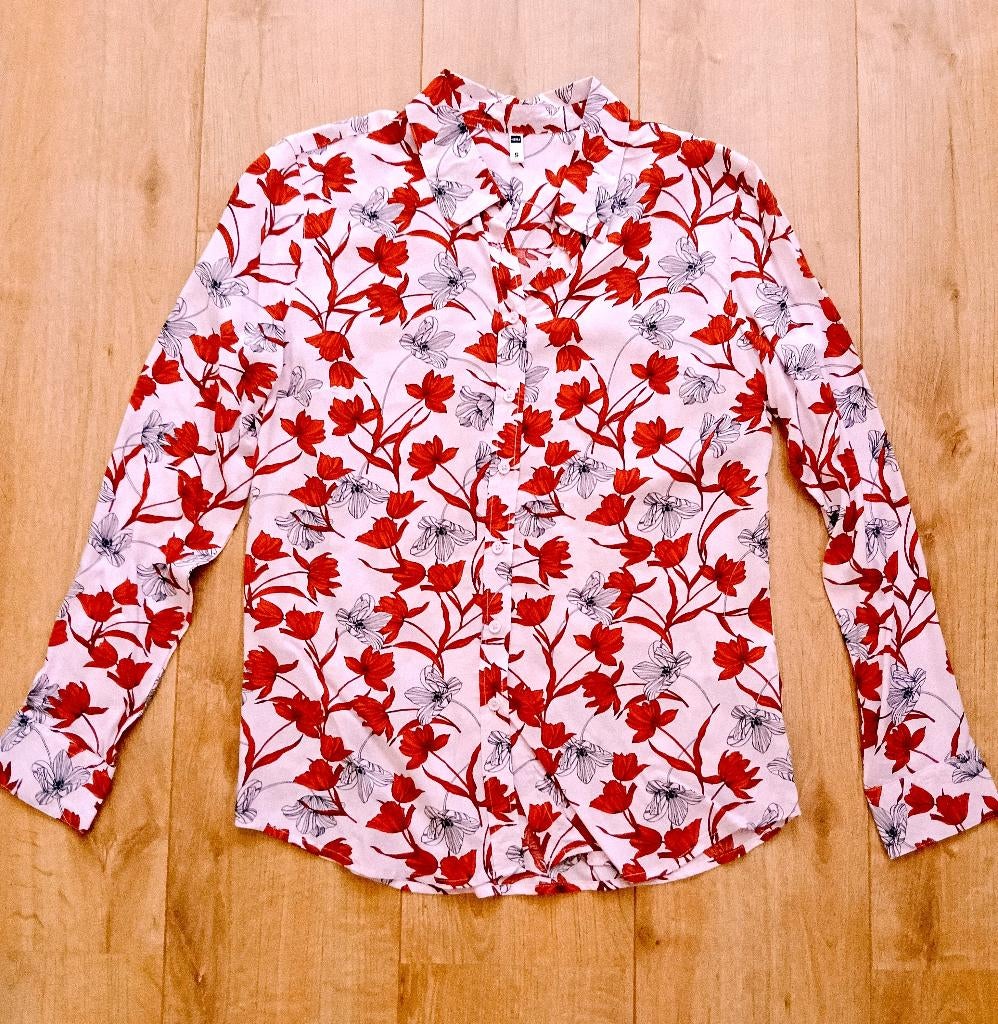 Prachtige lichtroze gebloemde bloesem blouse! (NIEUW!), Ophalen of Verzenden, Nieuw, Maat 36 (S), Roze