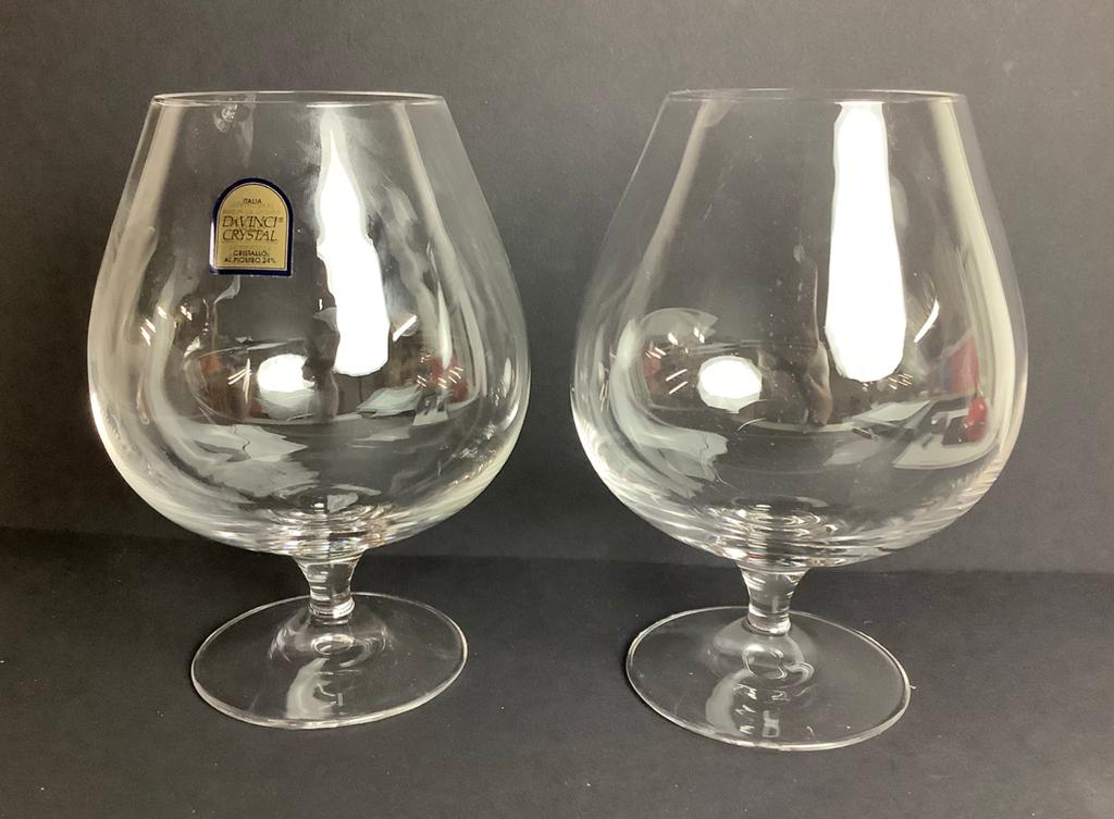 DA VINCI CRYSTAL - 2 cognacglazen, Ophalen of Verzenden, Zo goed als nieuw, Overige typen