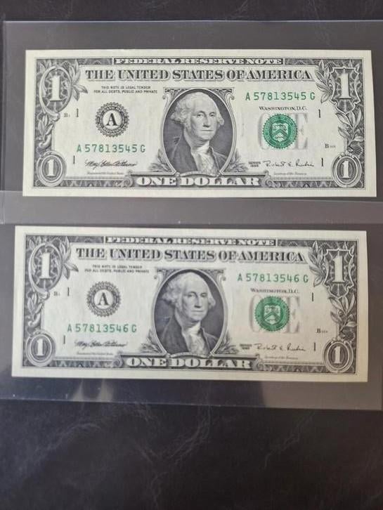 Set  1-2-5 dollar unc, Ophalen of Verzenden