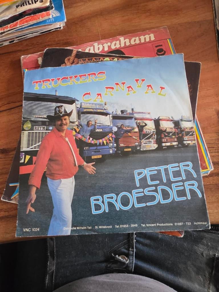 Peter Broesder - Truckers Carnaval (Vinyl Single), Ophalen of Verzenden, Gebruikt, Overige formaten
