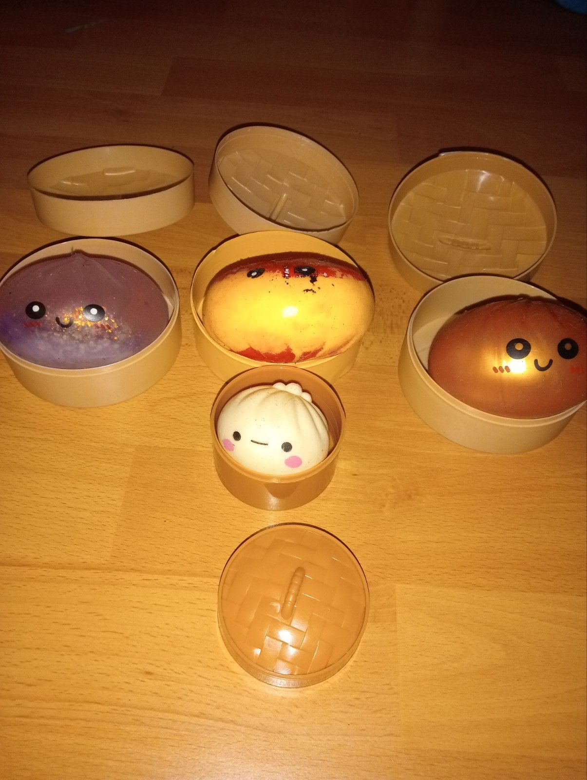 Squishy speelgoed in bamboe stoommandjes, Ophalen of Verzenden, Zo goed als nieuw, Jongen of Meisje