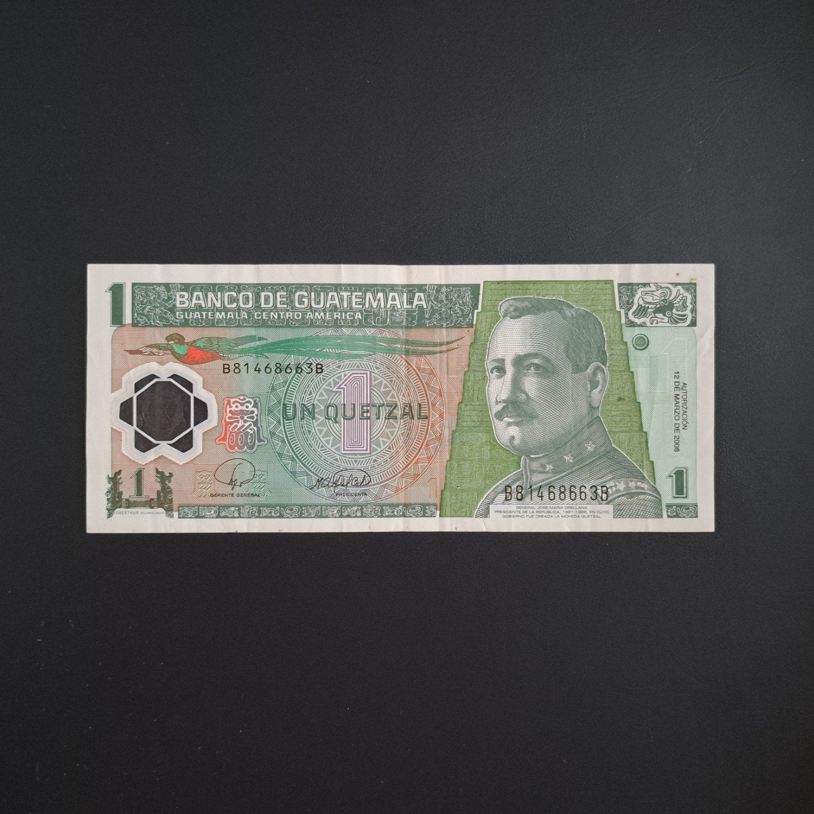 1 quetzal Guatemala #033, Verzenden, Noord-Amerika, Los biljet