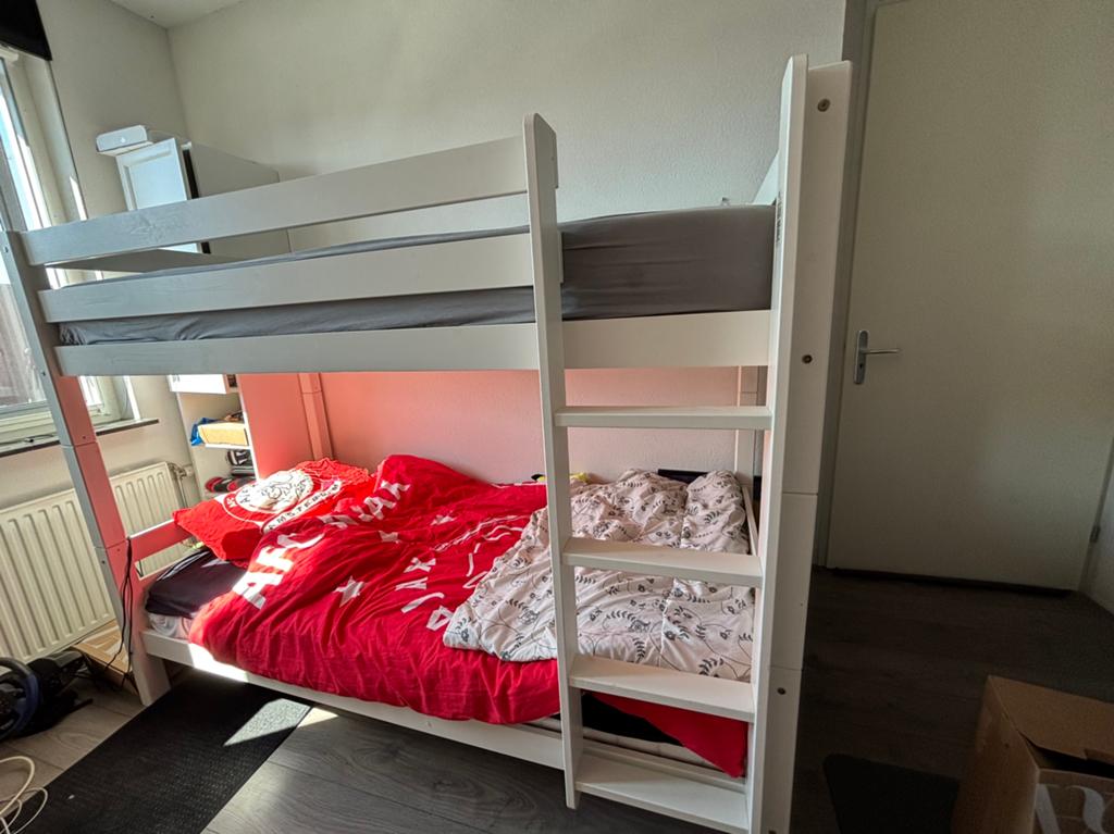 PINO Vipack Stapelbed Wit – Flexibel & Stevig, Ophalen, 90 cm, Tweepersoons, Zo goed als nieuw