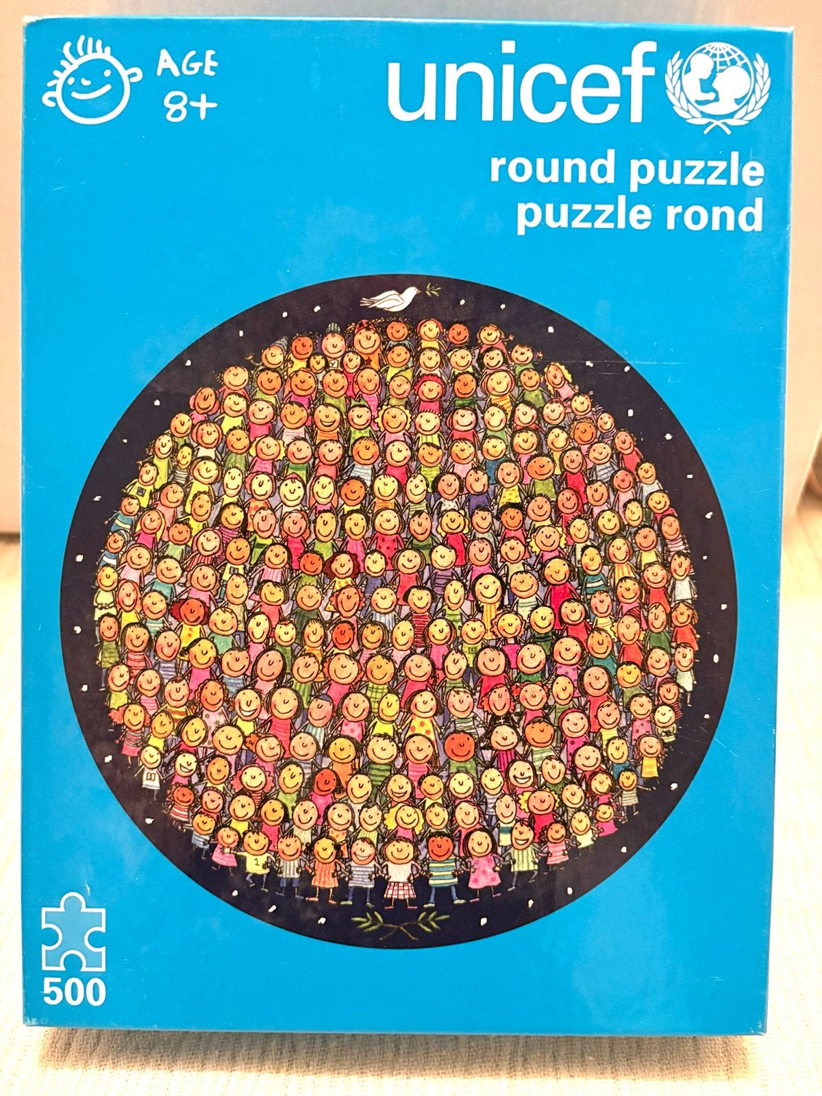 Unicef Ronde Puzzel 500 Stukjes - Leeftijd 8+, Een of twee spelers, Ophalen, Zo goed als nieuw