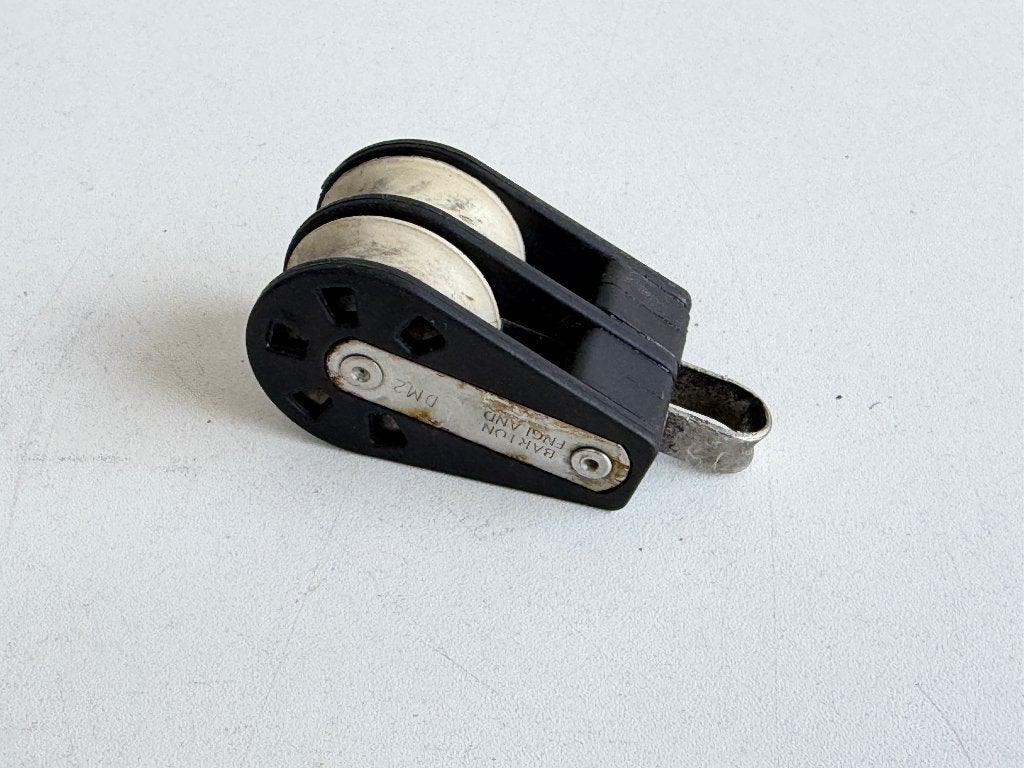 Barton 2 schijfs blok 35 mm tot 9 mm lijn met beugel, Watersport en Boten, Accessoires en Onderhoud, Ophalen of Verzenden, Gebruikt