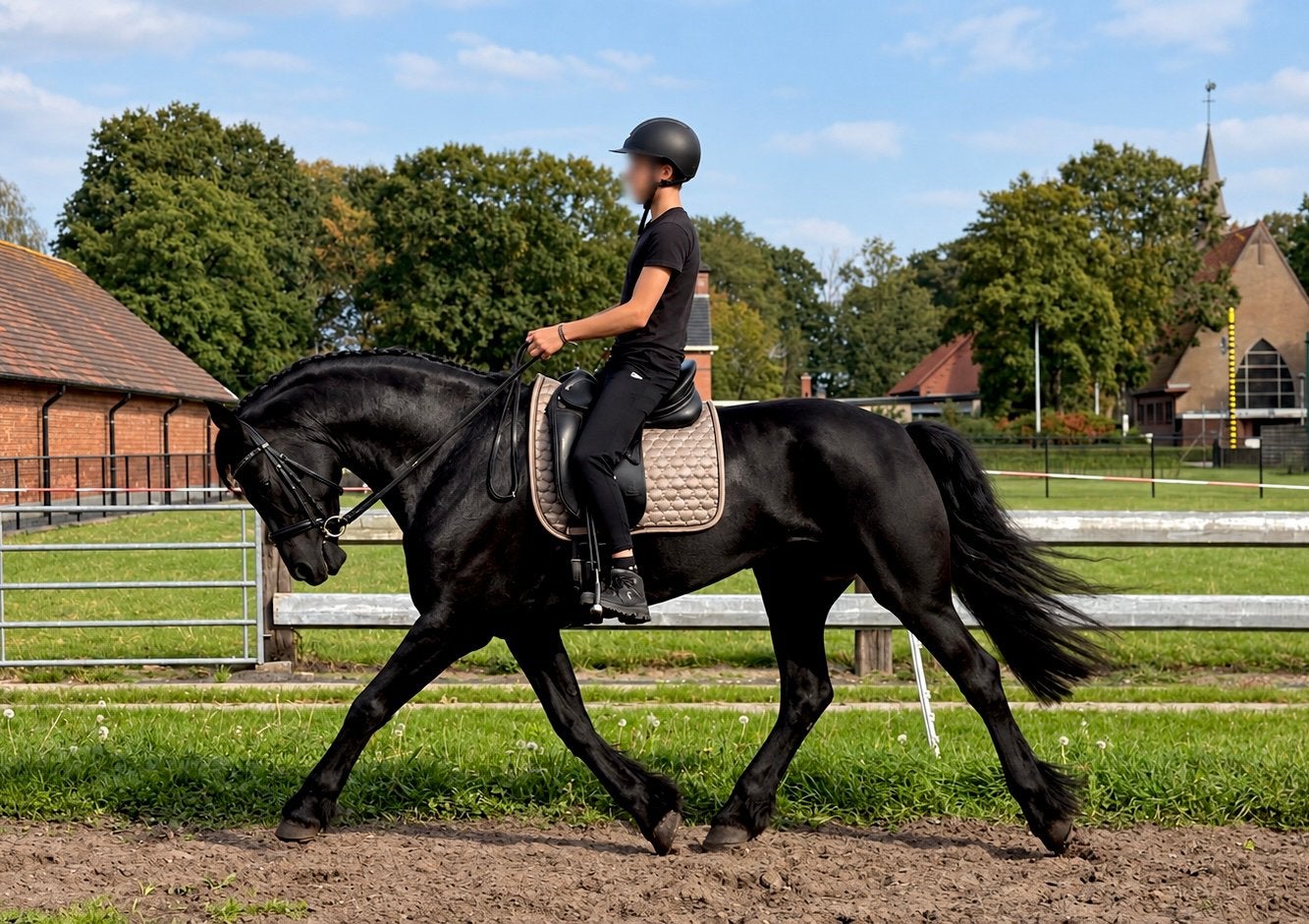 Prachtige 11-jarige Friese merrie – braaf – volle stamboom, Dieren en Toebehoren, Merrie, Met stamboom, L, 11 jaar of ouder