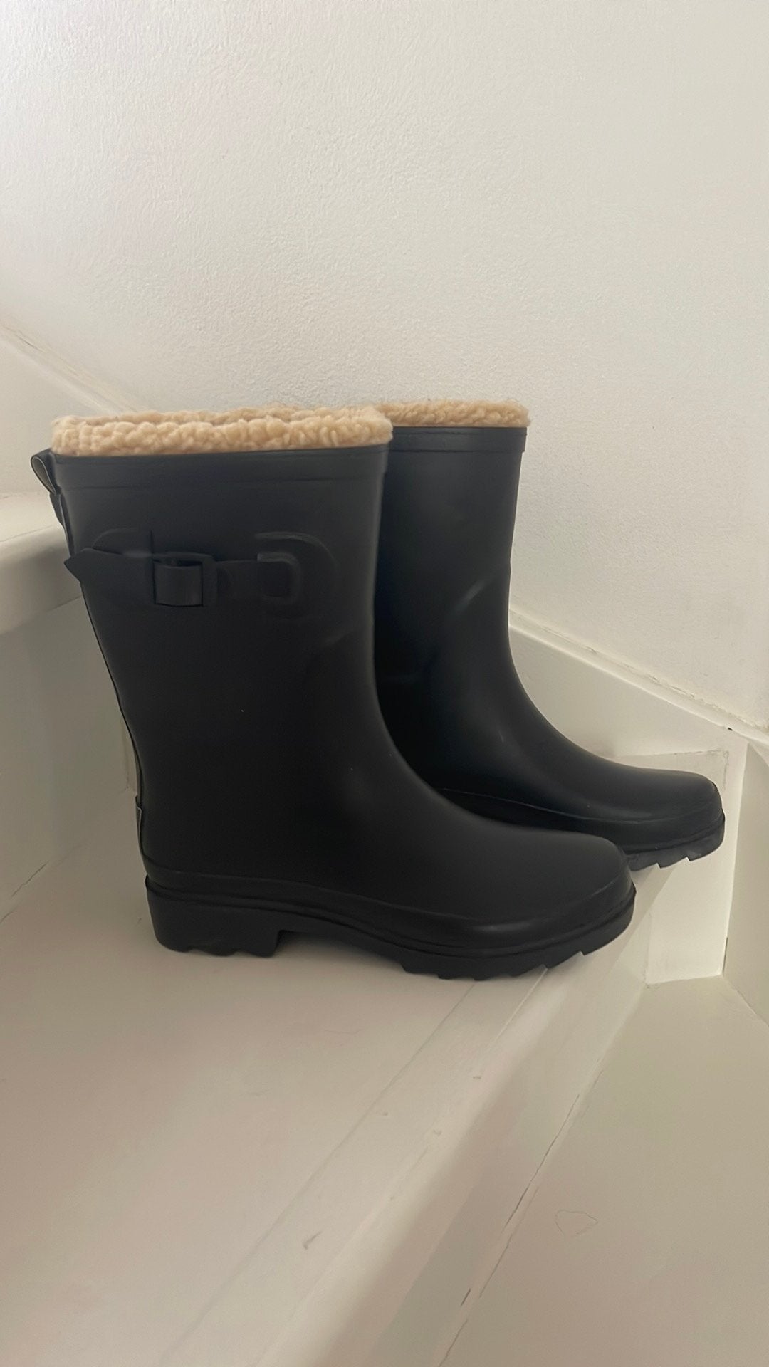 Gevoerde regenlaarzen dames, maat 37, praktisch nieuw, Ophalen, Zo goed als nieuw, Jongen of Meisje, Laarzen