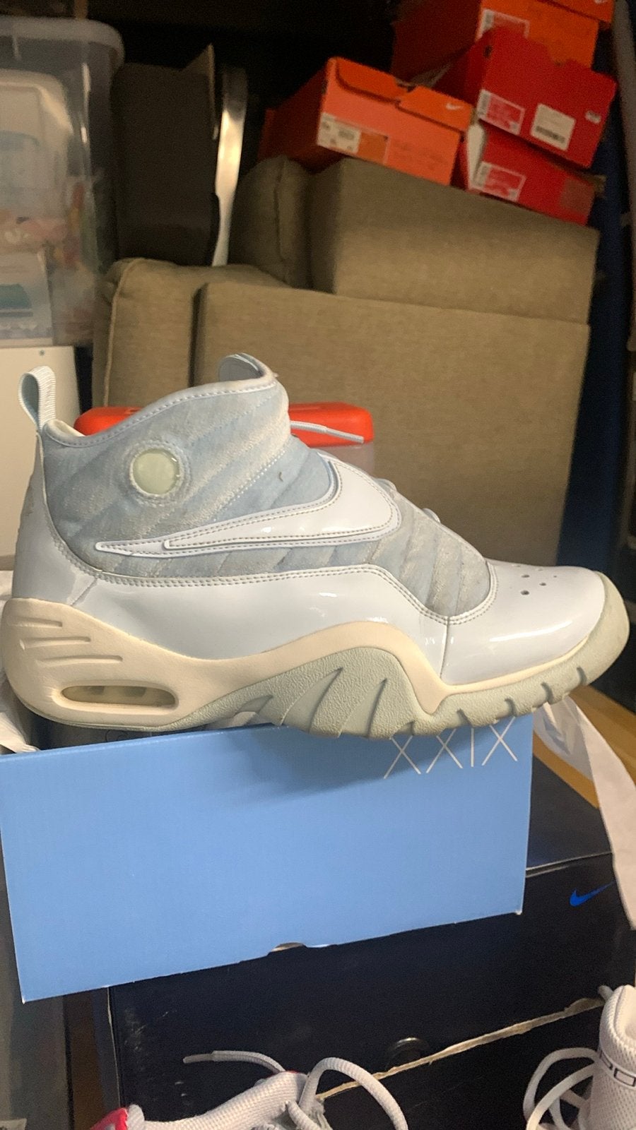 NIKE AIR SHAKE N’destrukt-‘DENNIS RODMAN”/Size 44.5, Kleding | Heren, Blauw, Ophalen of Verzenden, Sneakers of Gympen, Zo goed als nieuw