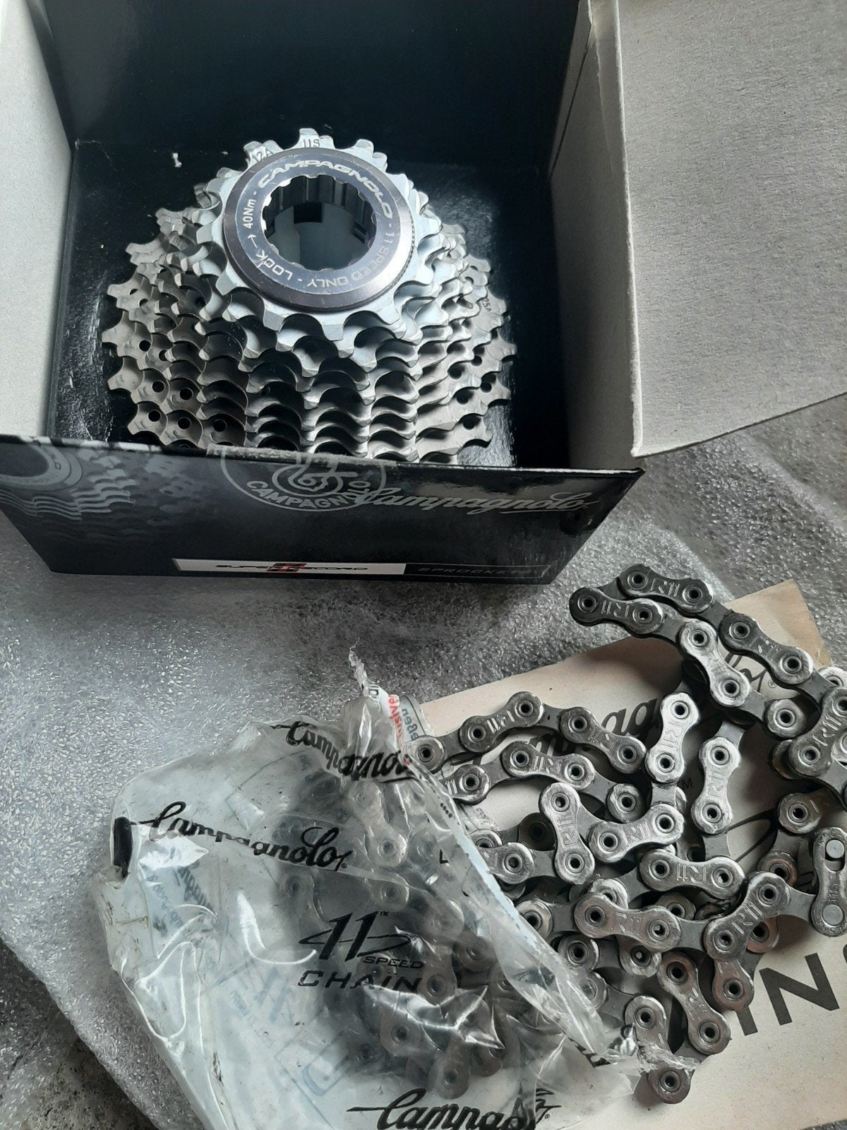Campagnolo Super Record cassette/ketting, Ophalen of Verzenden, Zo goed als nieuw