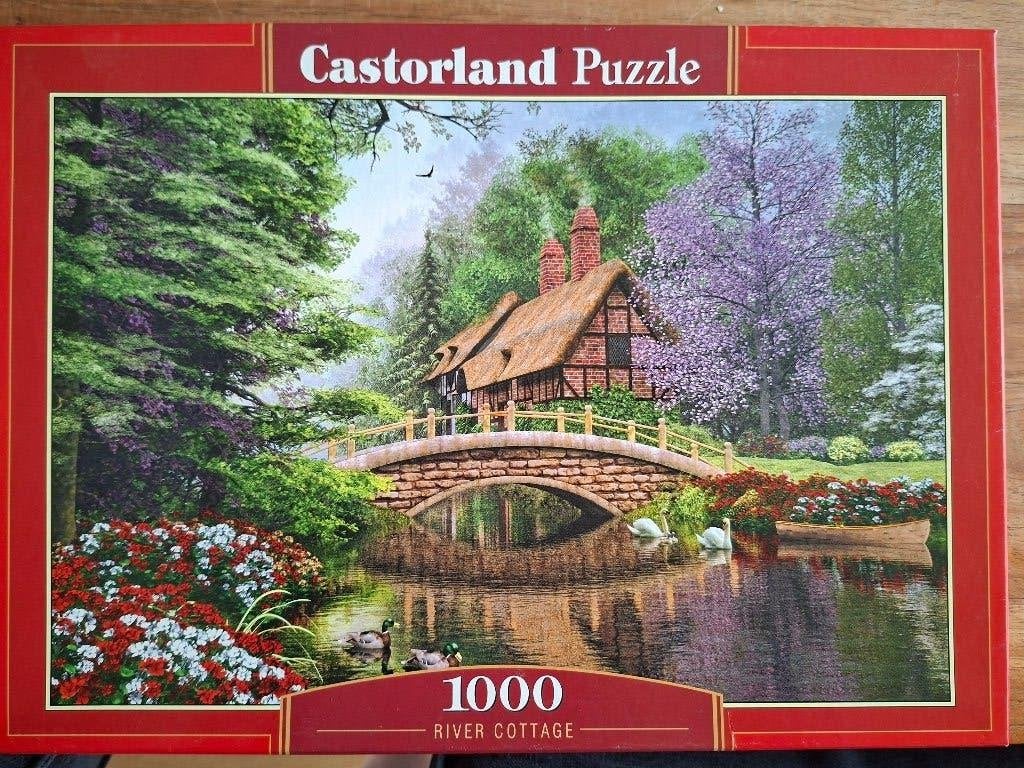 Castorland puzzel 1000 stukjes River Cottage, Ophalen of Verzenden, 500 t/m 1500 stukjes, Zo goed als nieuw, Legpuzzel