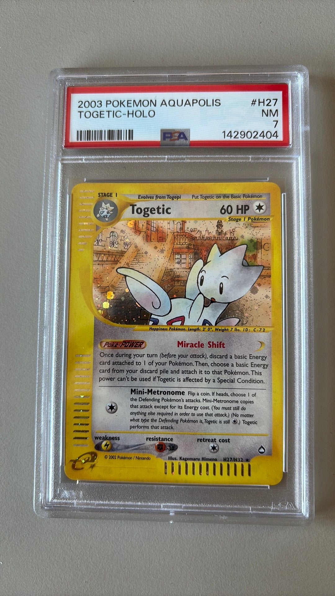Togetic (AQ H27) PSA 7, Ophalen of Verzenden, Zo goed als nieuw