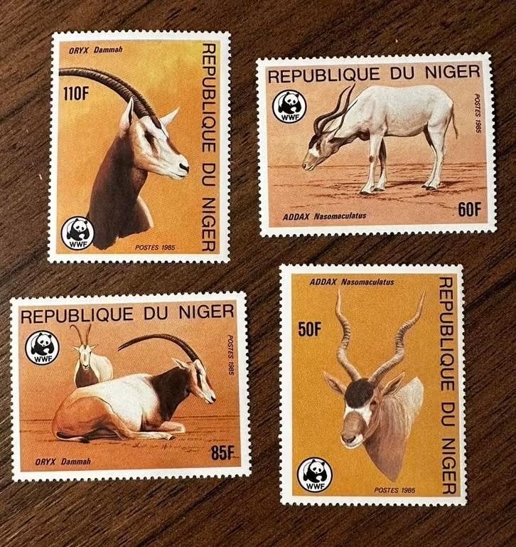 Niger 1985 WWF Antilopen dieren postfris Postzegels, Ophalen of Verzenden, Overige landen, Postfris