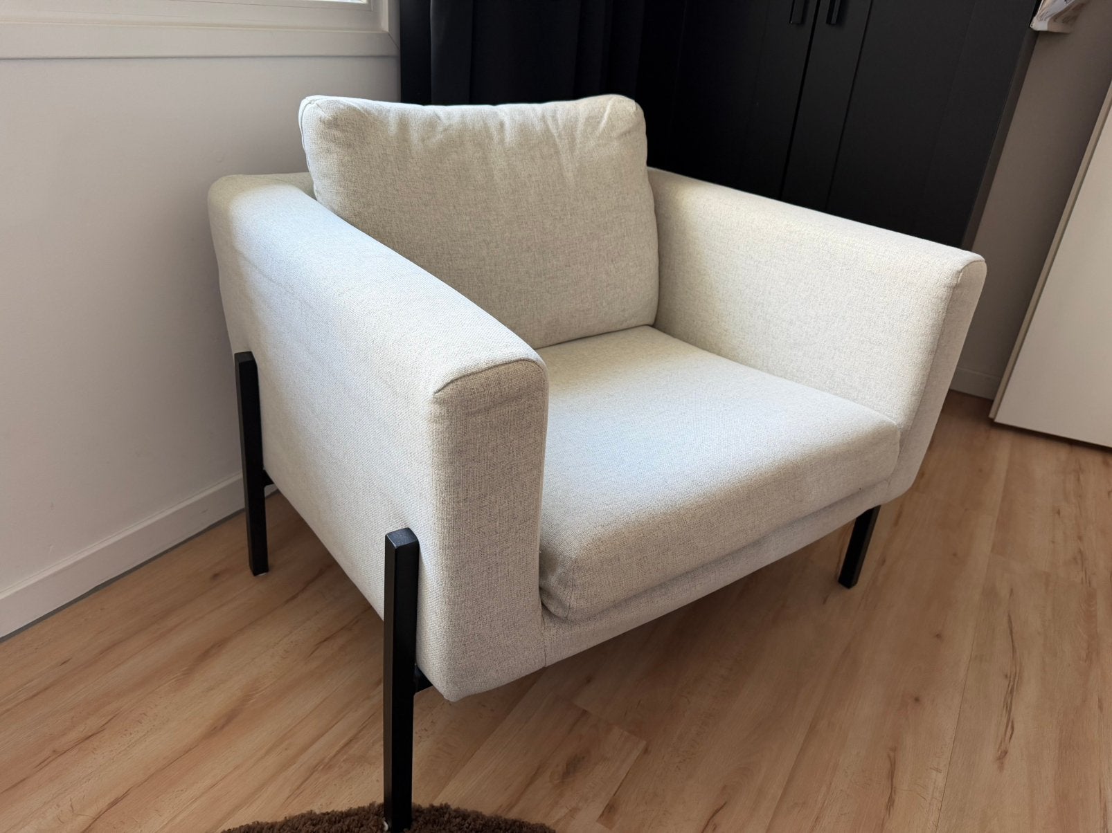 Ikea Fauteuil grijs/sand, Ophalen, Zo goed als nieuw, 75 tot 100 cm, 50 tot 75 cm