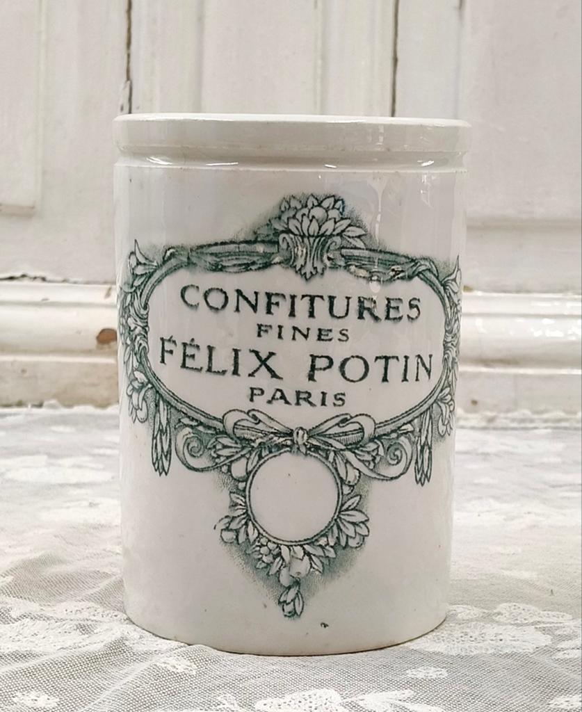 Oude Felix Potin confiture pot, klein, Ophalen of Verzenden