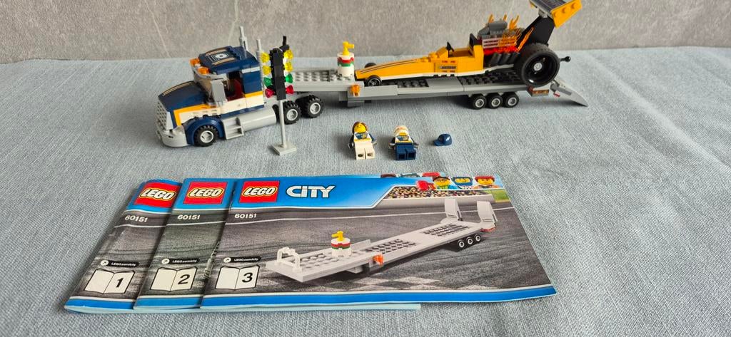 Lego City 60151 Dragster Transporter, Ophalen of Verzenden, Zo goed als nieuw