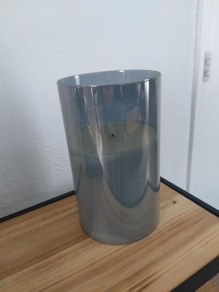 Nieuwe kaars op batteraj van JYSK  25 x 15 cm van glas, Huis en Inrichting, Ophalen, Nieuw, Overige materialen