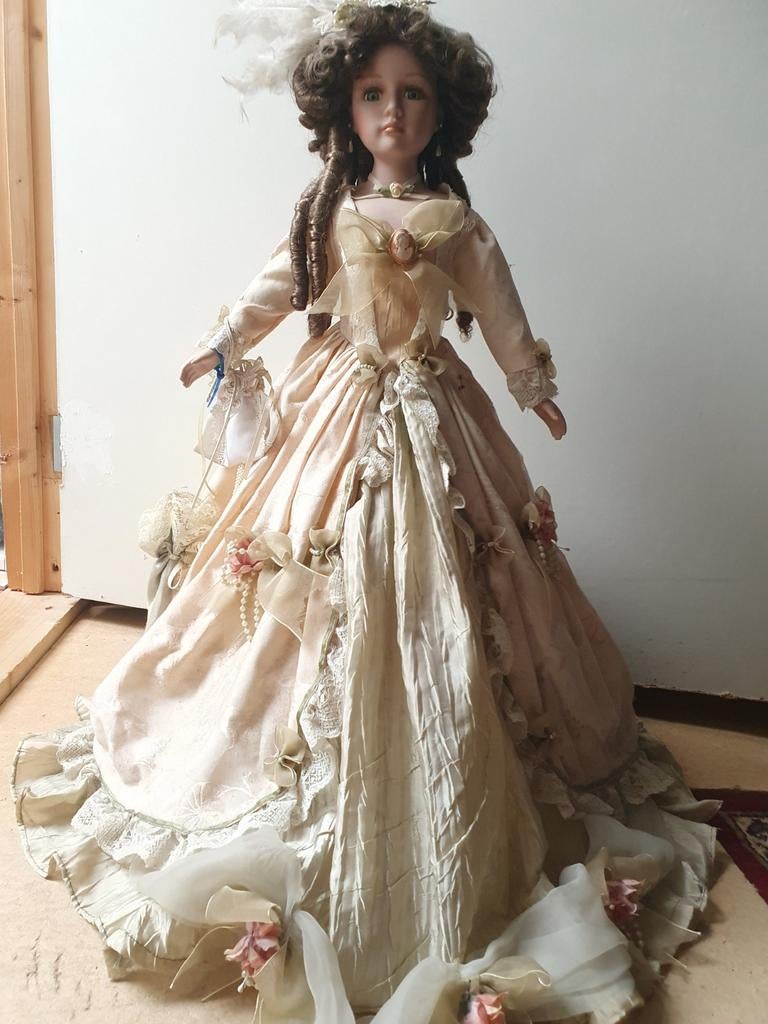 Vintage Porseleinen Pop 60cm - Victoriaans/Steampunk Stijl, Verzamelen, Poppen, Zo goed als nieuw, Overige typen, Ophalen of Verzenden