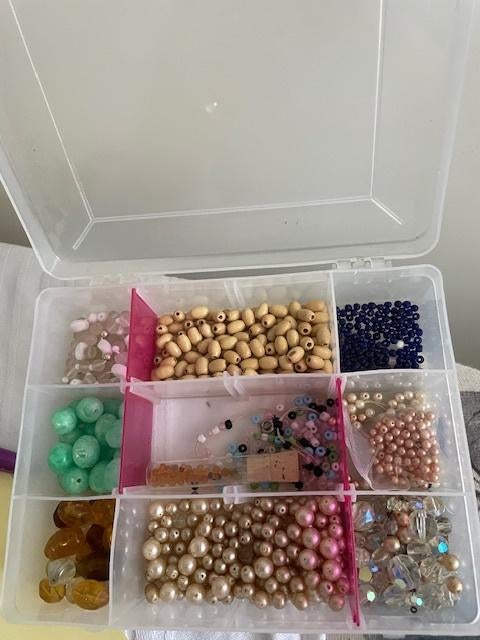 Vintage Kralen, Sieraden, Tassen en Uiterlijk, Kettingen, Ophalen of Verzenden, Gebruikt, Overige materialen