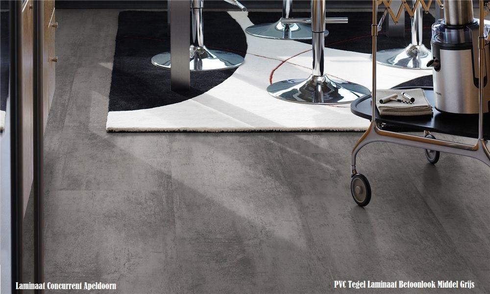16,74m2 Grote Pvc click Andora Beton Grijs 4mm dik = €150, Ophalen, Pvc click tegel model beton grijs, Nieuw, Minder dan 10 m²