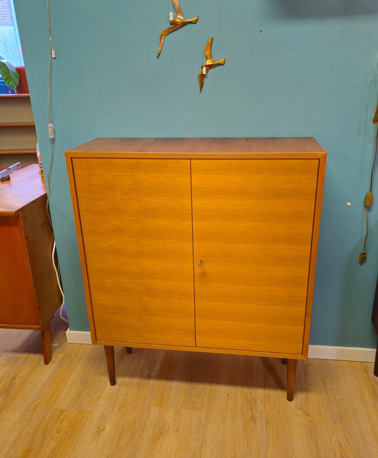 Vintage Hoge Kast Kledingkast Highboard Kastje  Highboard, Ophalen, Nvt, Nvt, Nvt
