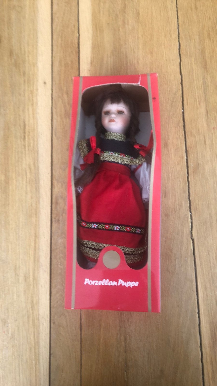Porseleinen pop handarbeid, 32cm, Ophalen of Verzenden, Zo goed als nieuw, Pop