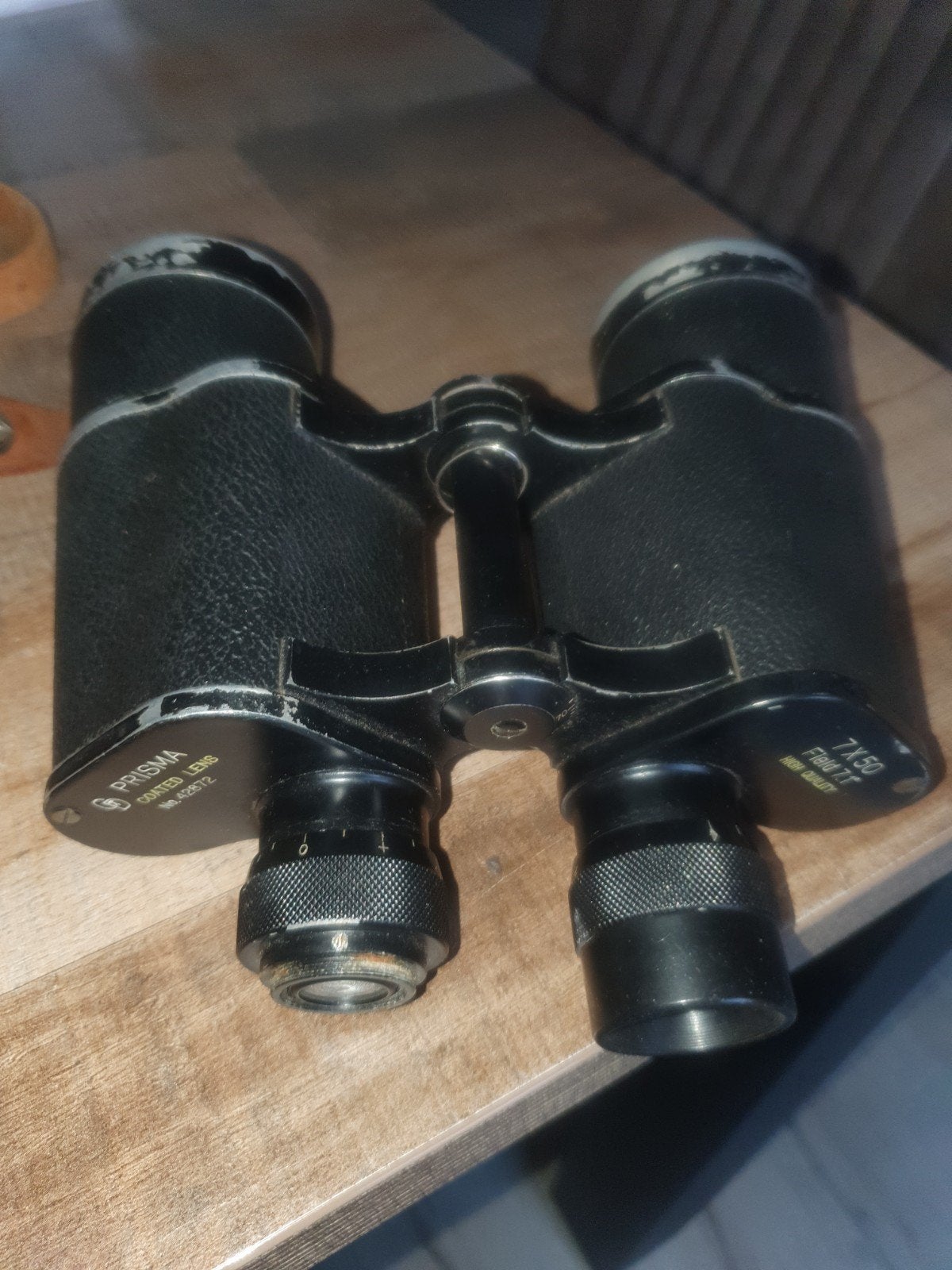 Vintage Prisma verrekijker 7x50 - mist linker dop, Ophalen