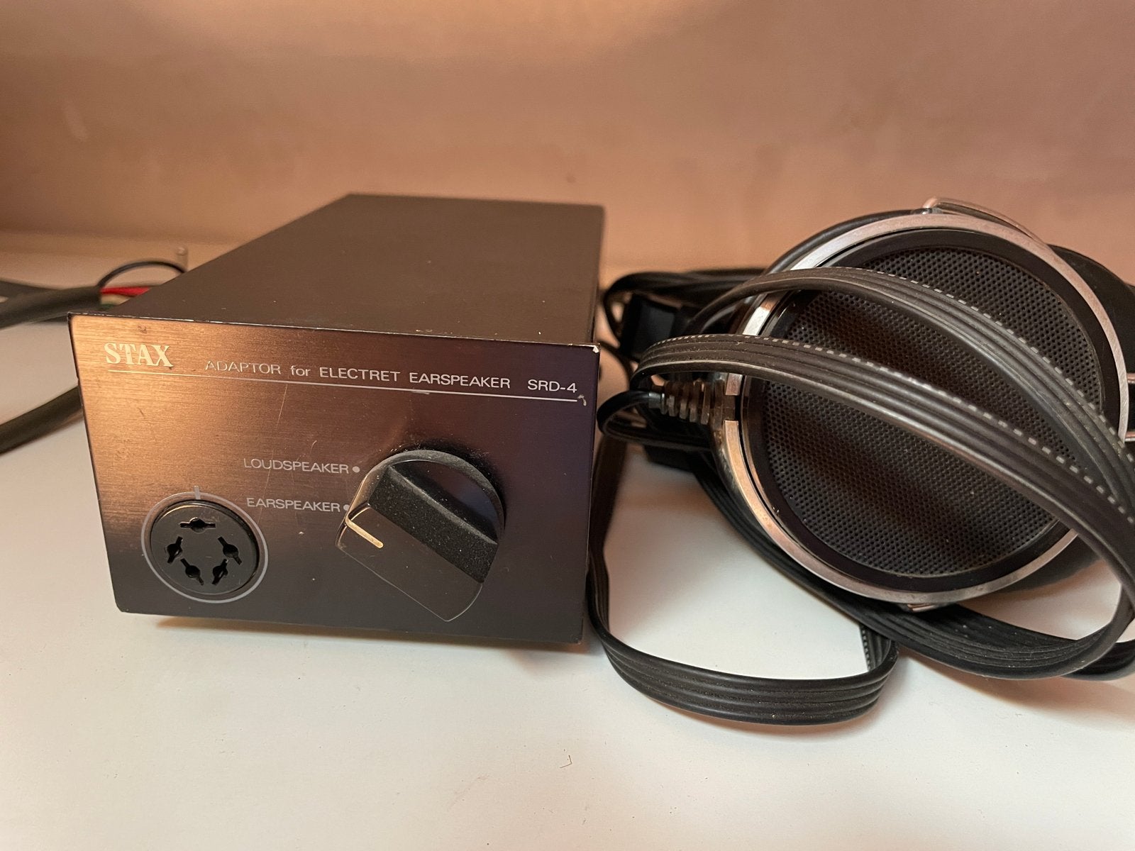 STAX SRD-4 Adapter voor Electret Earspeaker met koptelefoon, Audio, Tv en Foto, Koptelefoons, Overige merken, Gebruikt, Ophalen of Verzenden