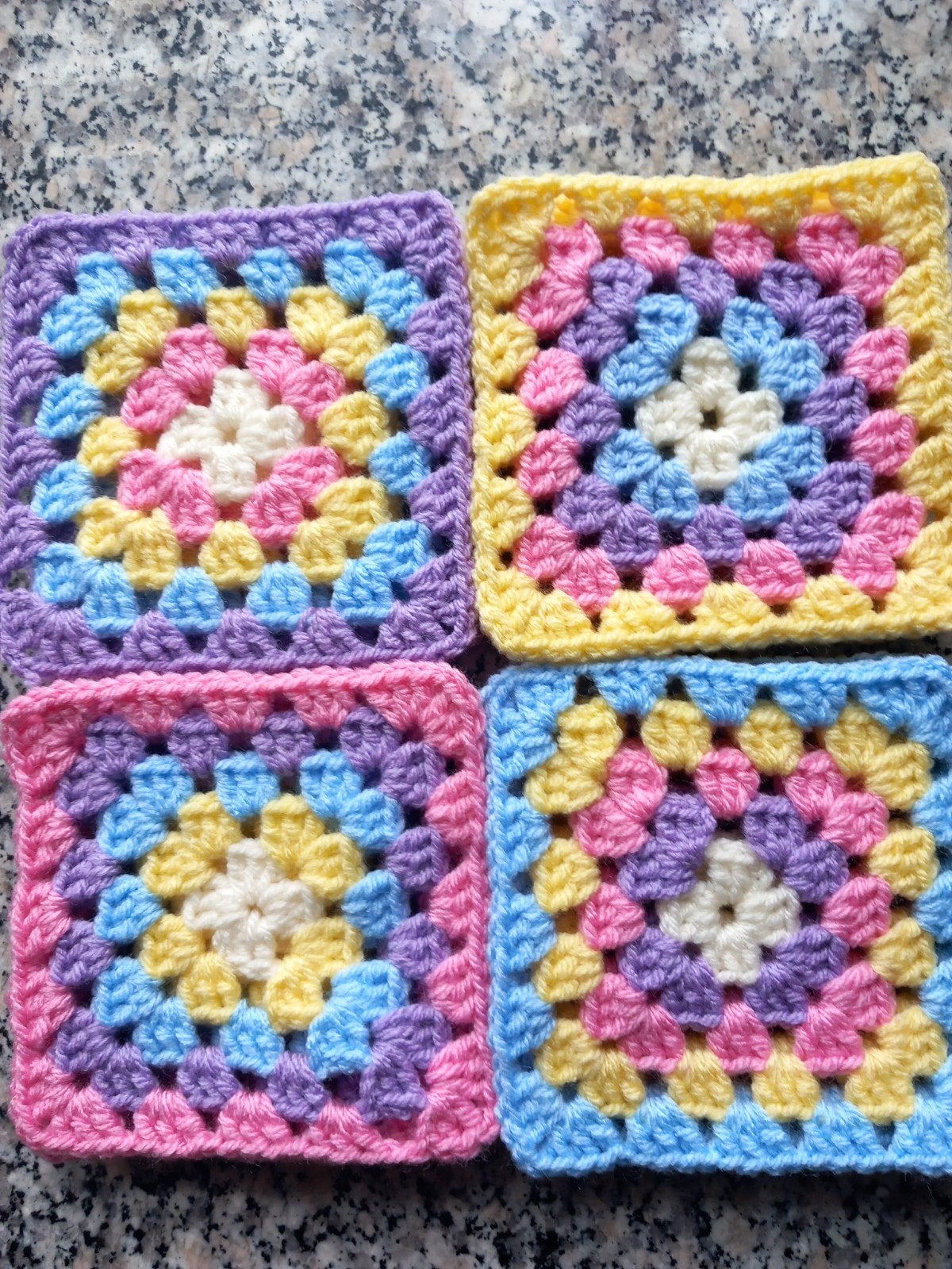 Granny square lapjes 12x12 cm, Ophalen of Verzenden, Nieuw, Haken, Wol of Garen