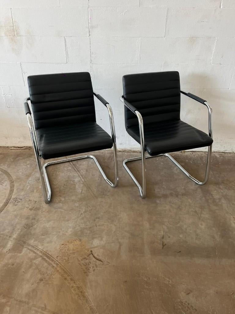 luxe vergaderstoelen eetkamerstoel kunstleder zwart voorraad, Ophalen, Zwart, Zo goed als nieuw, Vijf, Zes of meer stoelen