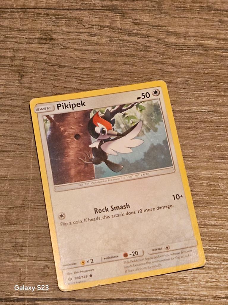 Pikipek pokemon kaart, Ophalen of Verzenden, Gebruikt, Losse kaart